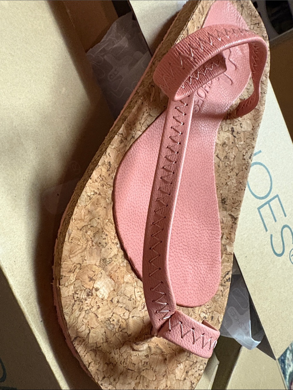 New OTZ Diana cork toe loop sandals women’s